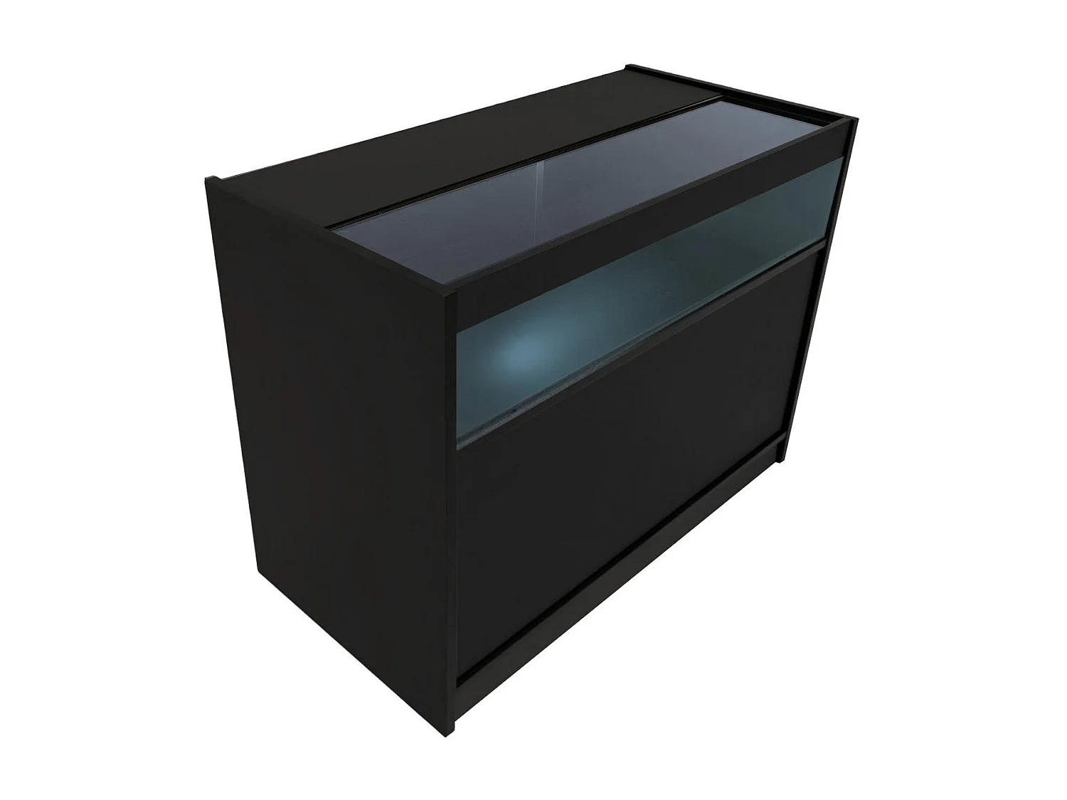 B1200 LED-Ladentheke – Schwarz
