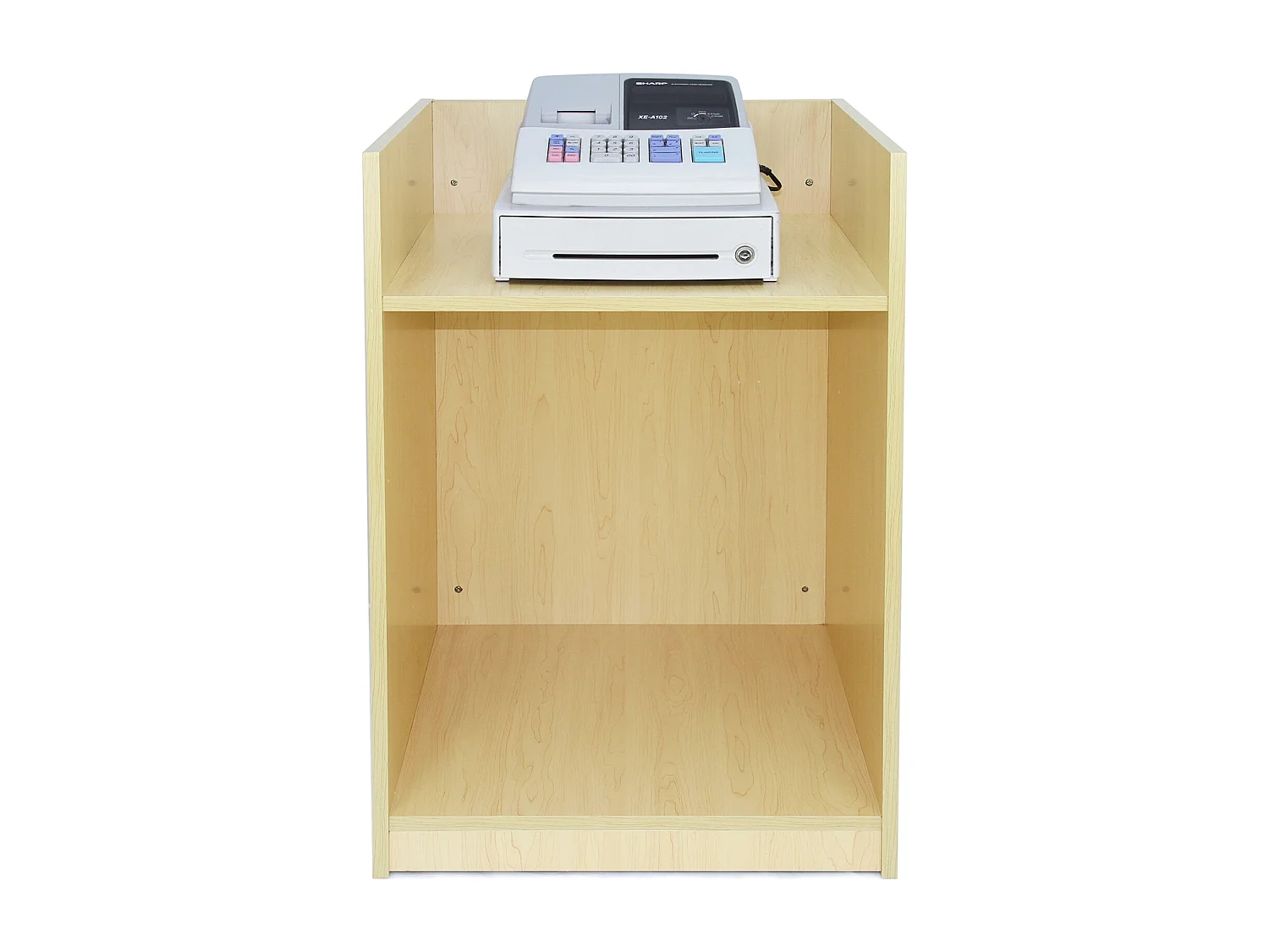 Comptoir de Vente Pour Caisse en MDF Érable TB60 Meuble de Commerce Réception