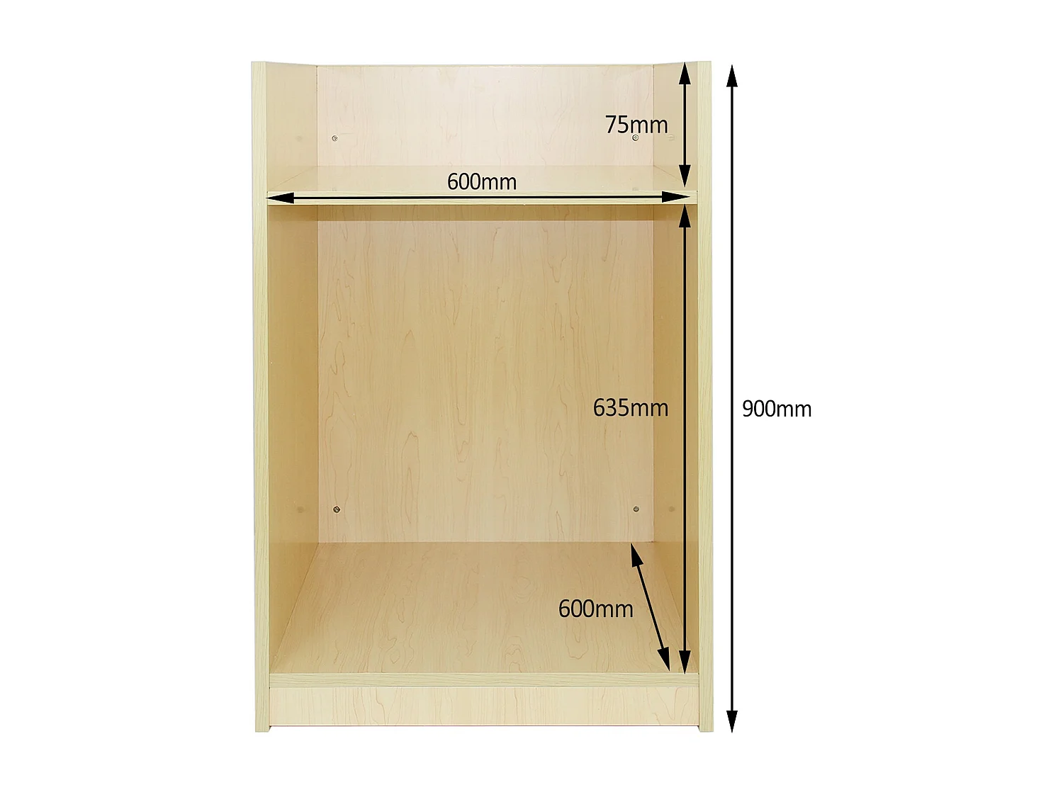 Comptoir de Vente Pour Caisse en MDF Érable TB60 Meuble de Commerce Réception