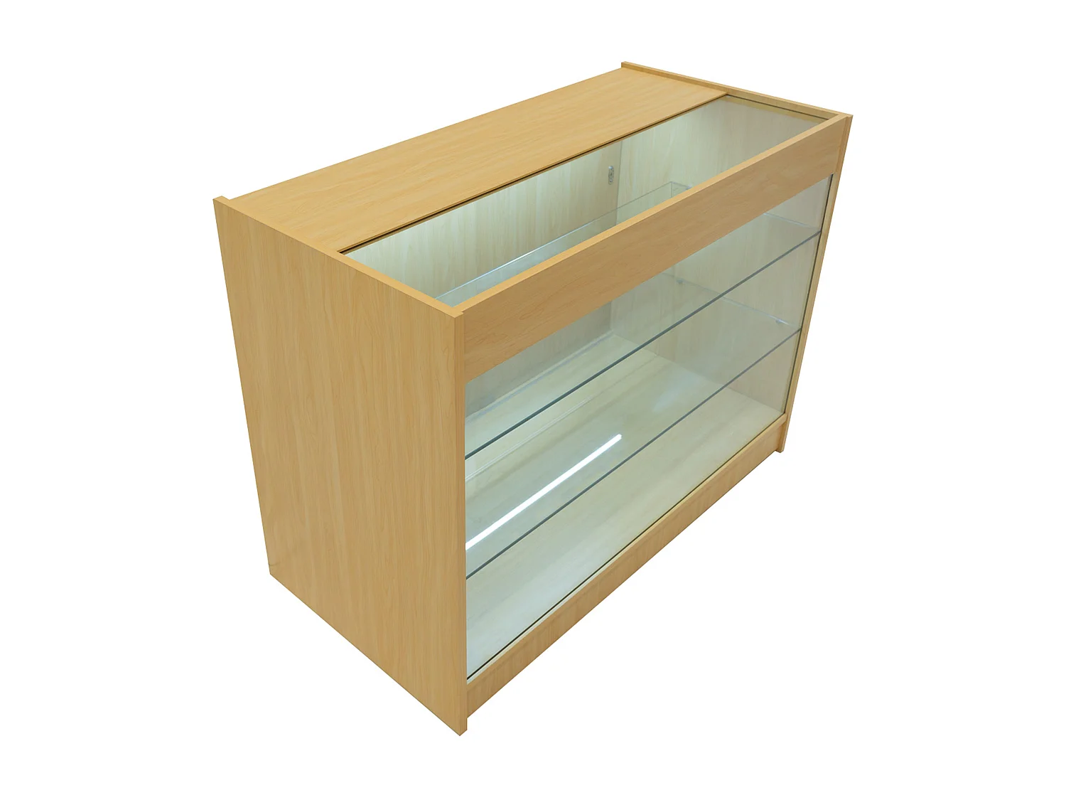 Comptoir de Vente Érable LED Intégrés K1200 Portes Coulissantes [2 Clés INCLUS]