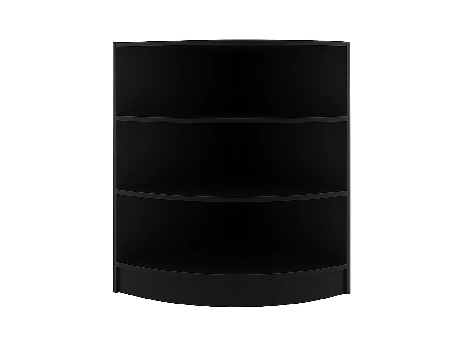 Comptoir de Vente Unité de Coin en MDF Noir LM60 Meuble de Rangement Commerce