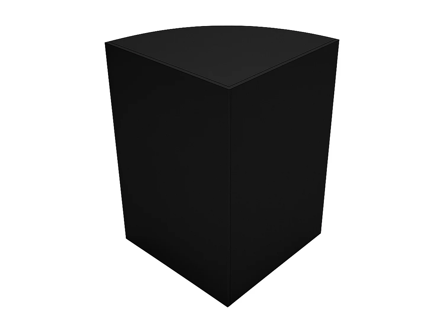 Comptoir de Vente Unité de Coin en MDF Noir LM60 Meuble de Rangement Commerce