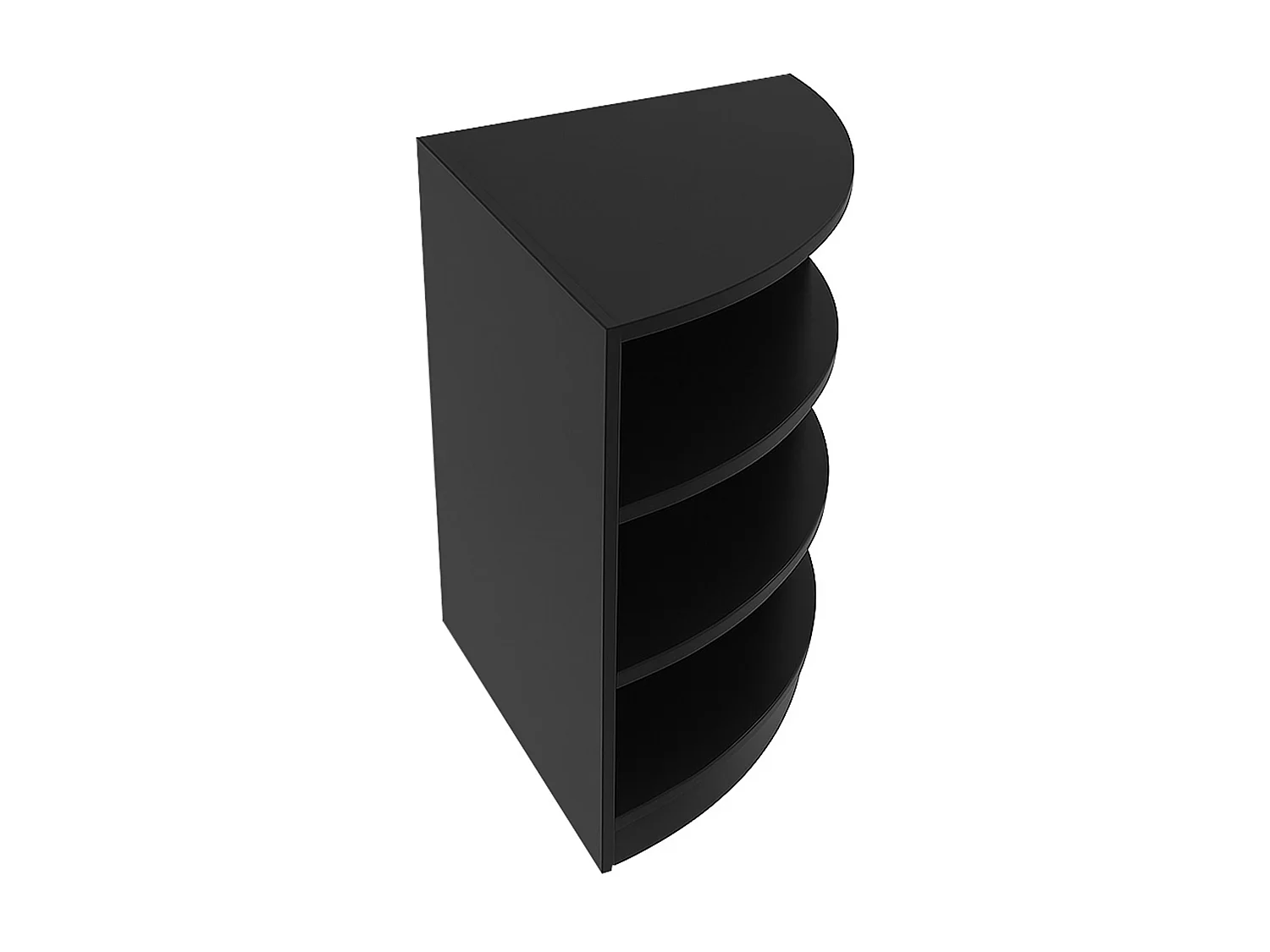 Comptoir de Vente Unité de Coin en MDF Noir LM60 Meuble de Rangement Commerce