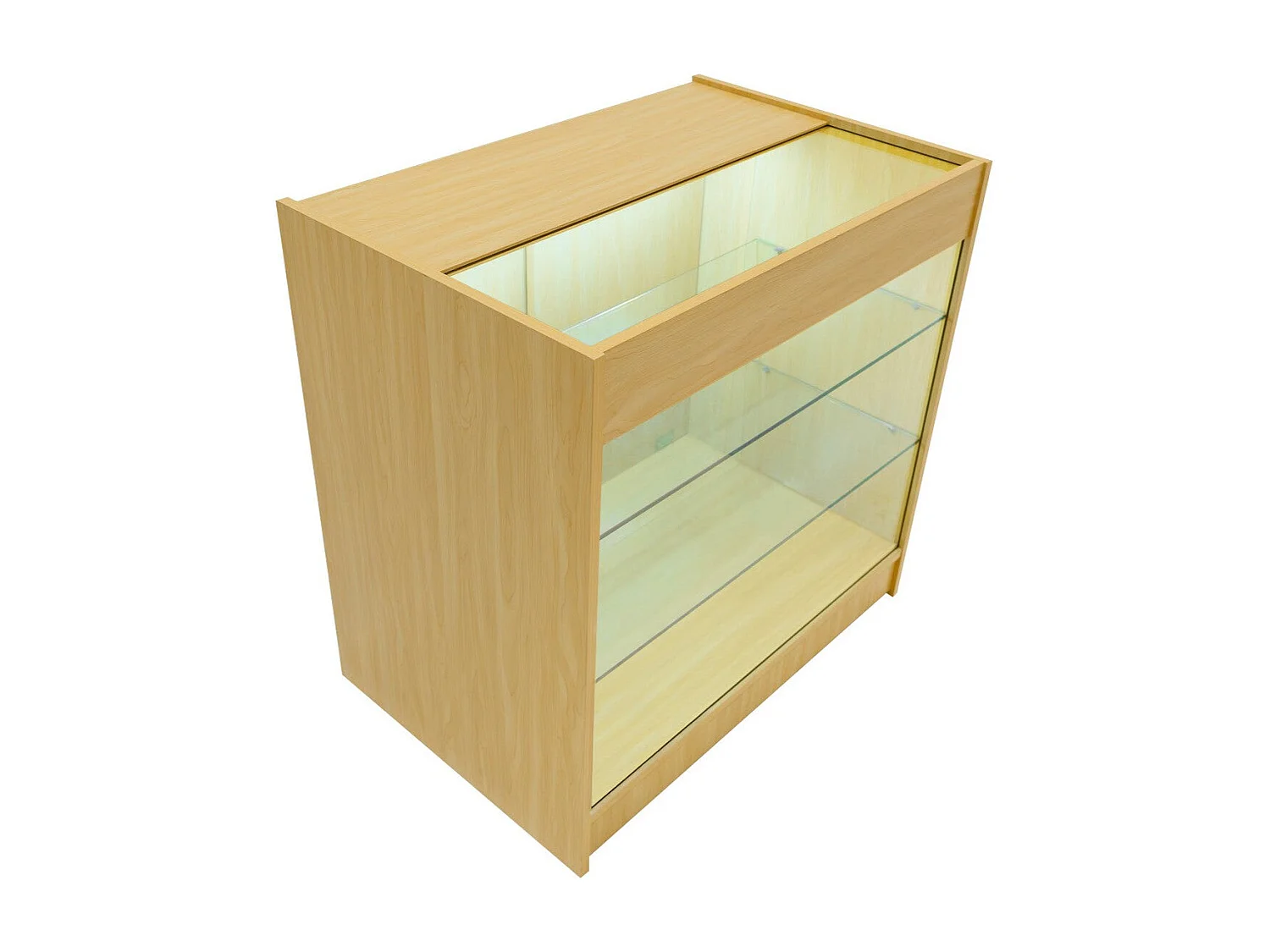 Comptoir de Vente en Érable LED Intégrés K900 Portes Coulissantes [2 Clés INCLUS]