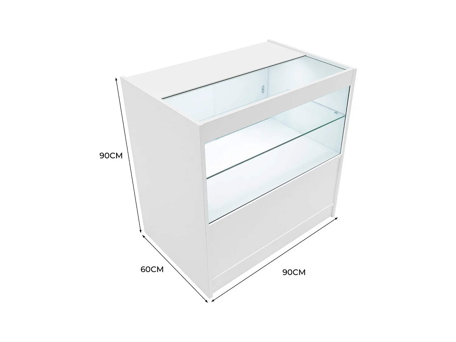 C900 LED-Ladentheke – Weiß