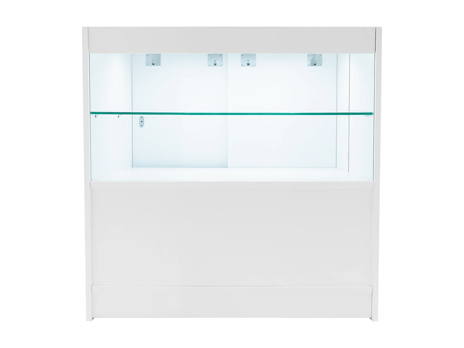 Comptoir de Vente en Blanc LED Intégrés C900 Portes Coulissantes [2 Clés INCLUS]