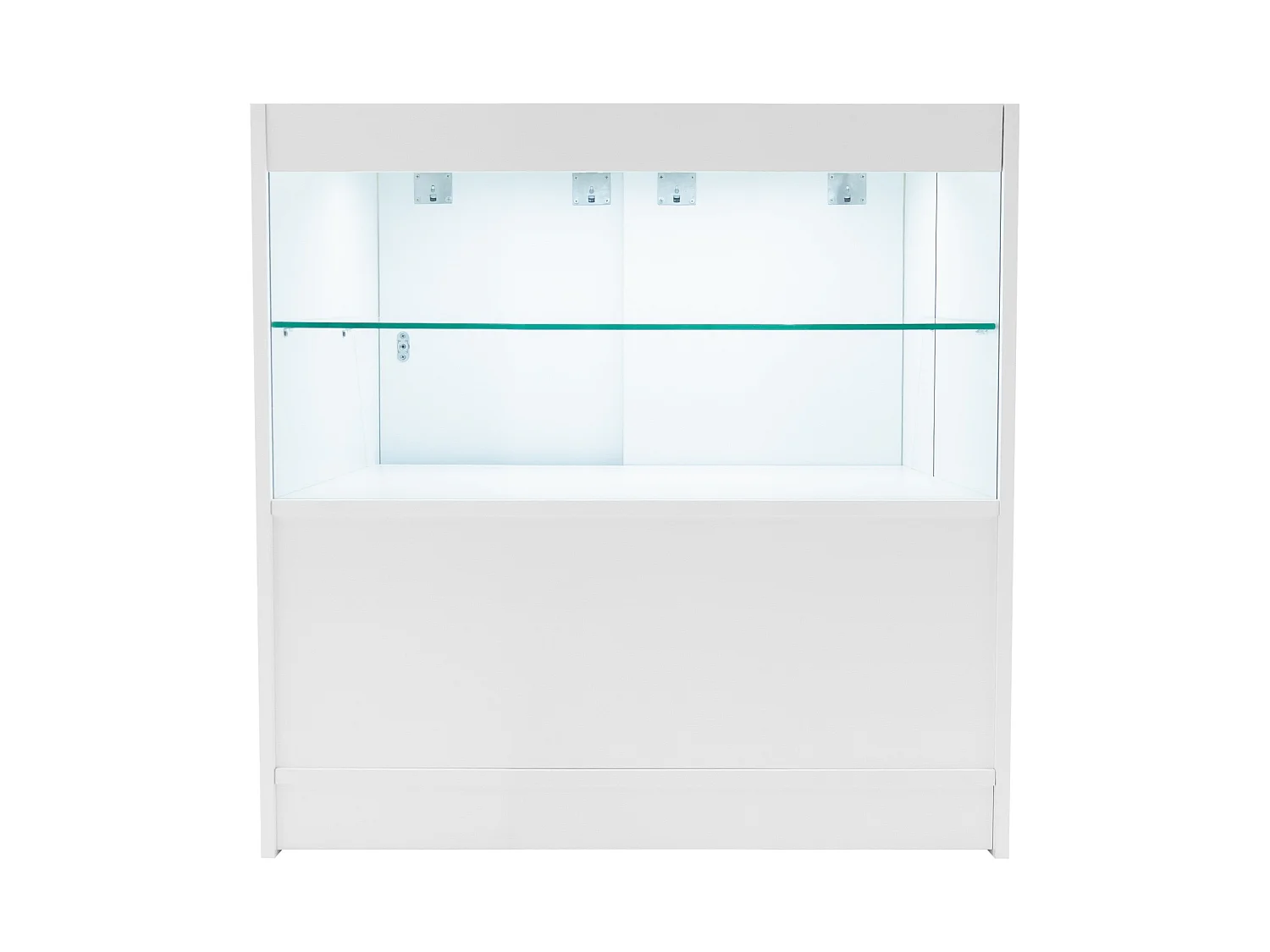 Comptoir de Vente en Blanc LED Intégrés C900 Portes Coulissantes [2 Clés INCLUS]