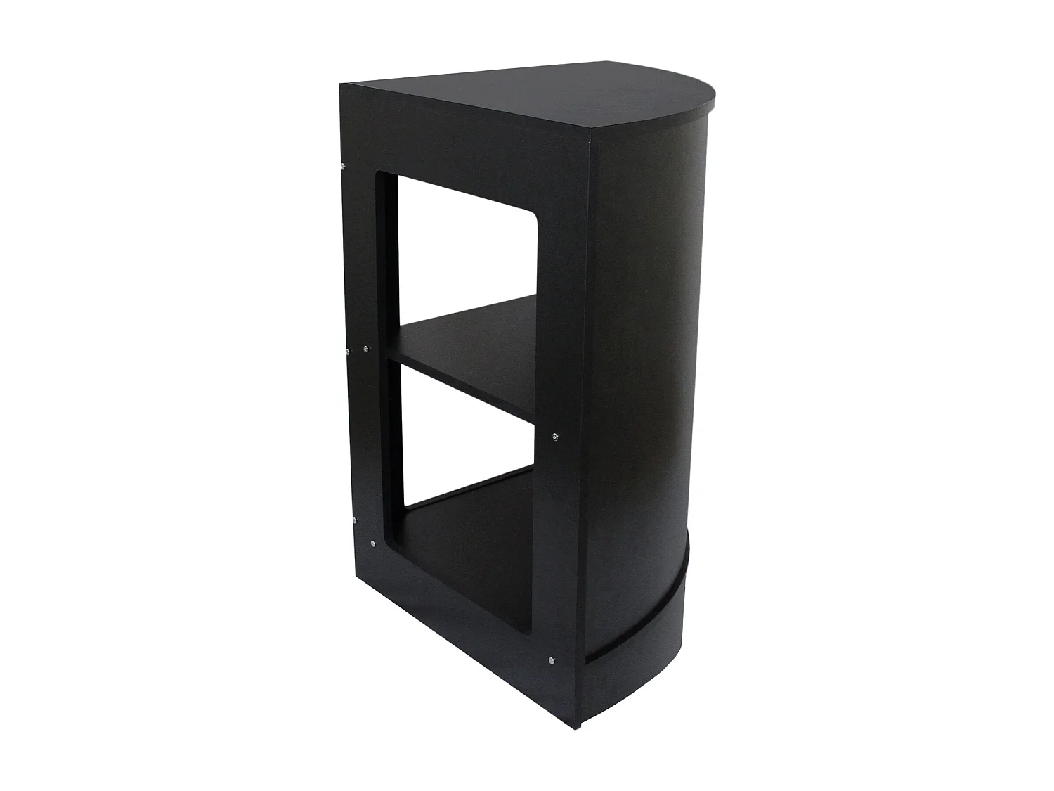 Comptoir de Vente Unité de Coin en MDF Noir CM60 Meuble de Rangement Commerce