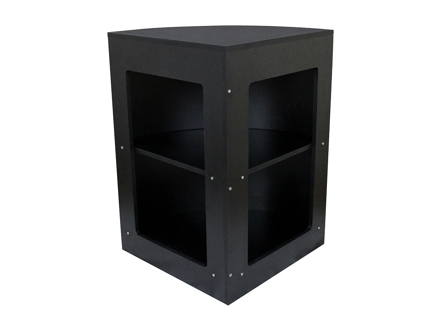 Comptoir de Vente Unité de Coin en MDF Noir CM60 Meuble de Rangement Commerce