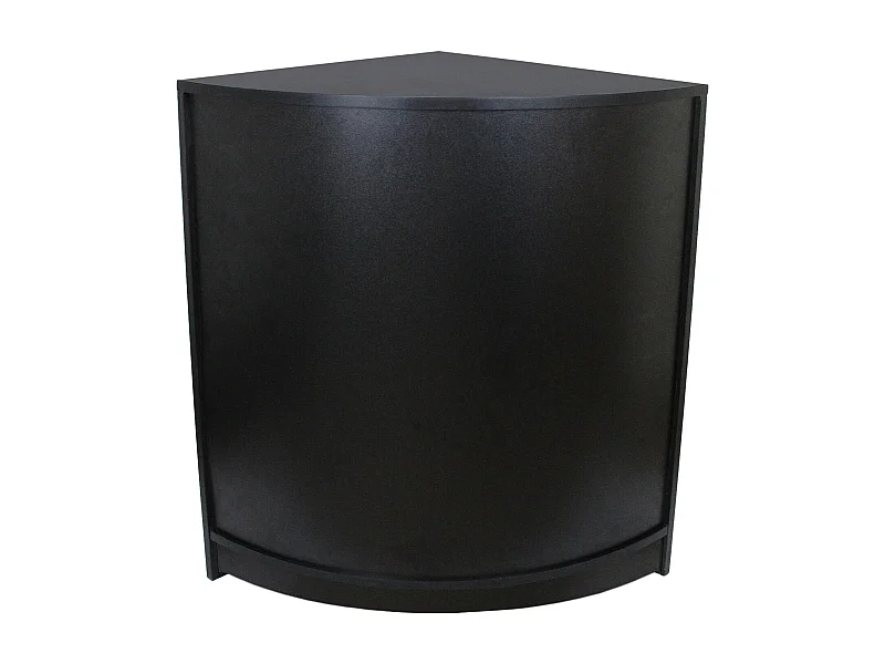 Mostrador Comercial Esquinero Curvo CM60 60x60x90cm – Negro