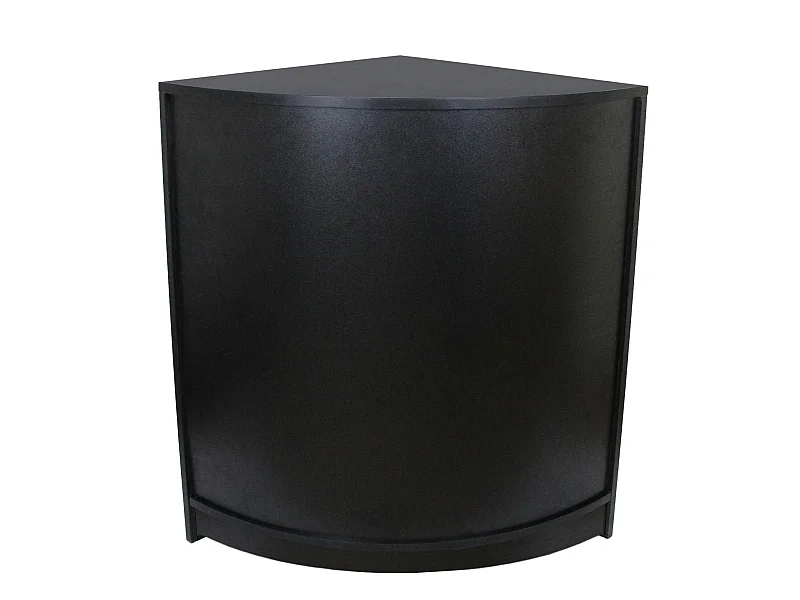 Mostrador Comercial Esquinero Curvo CM60 60x60x90cm – Negro
