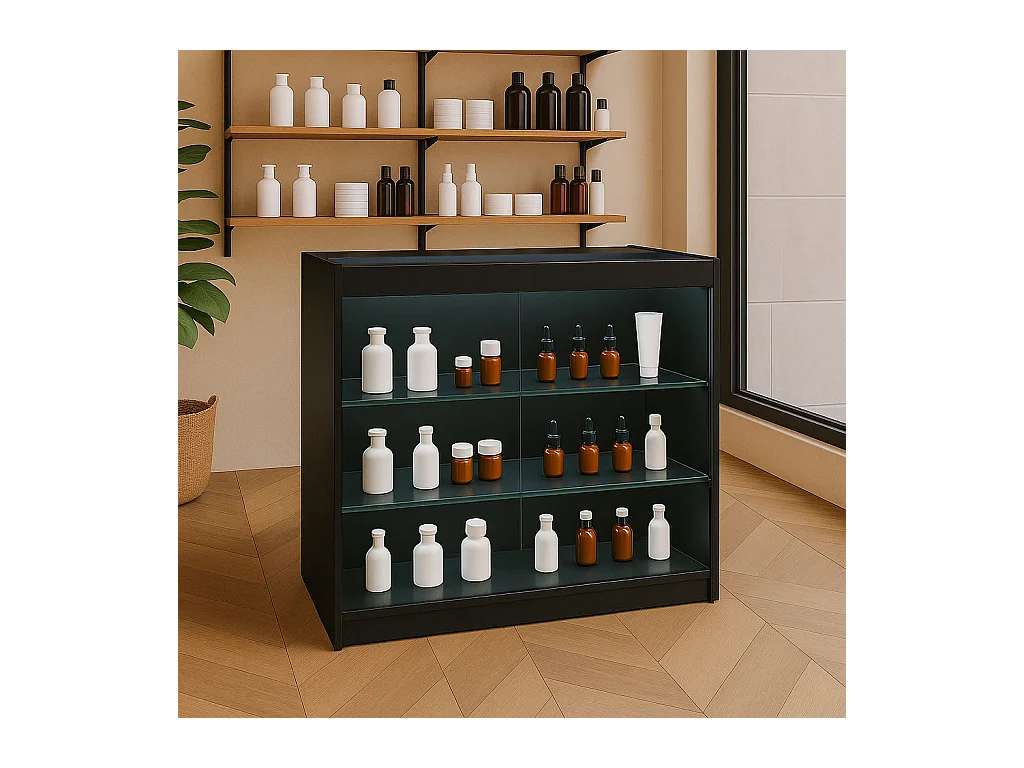 K900 LED-Ladentheke – Schwarz