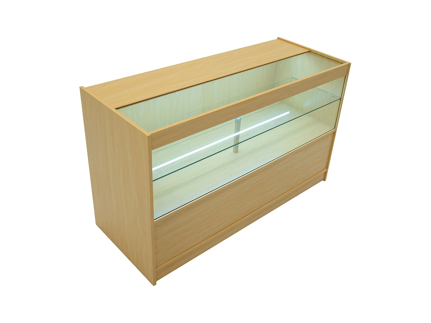 Mostrador Comercial con Luz LED C1500 150x60x90cm – Arce
