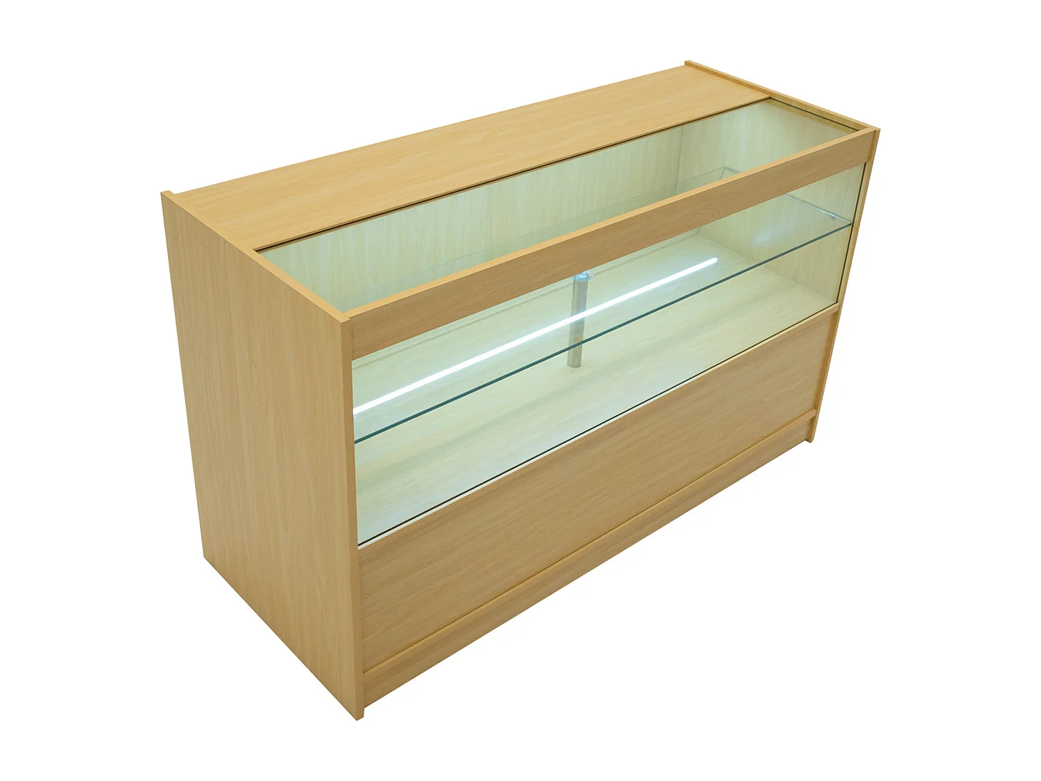 Comptoir de Vente Érable LED Intégrés C1500 Portes Coulissantes [2 Clés INCLUS]