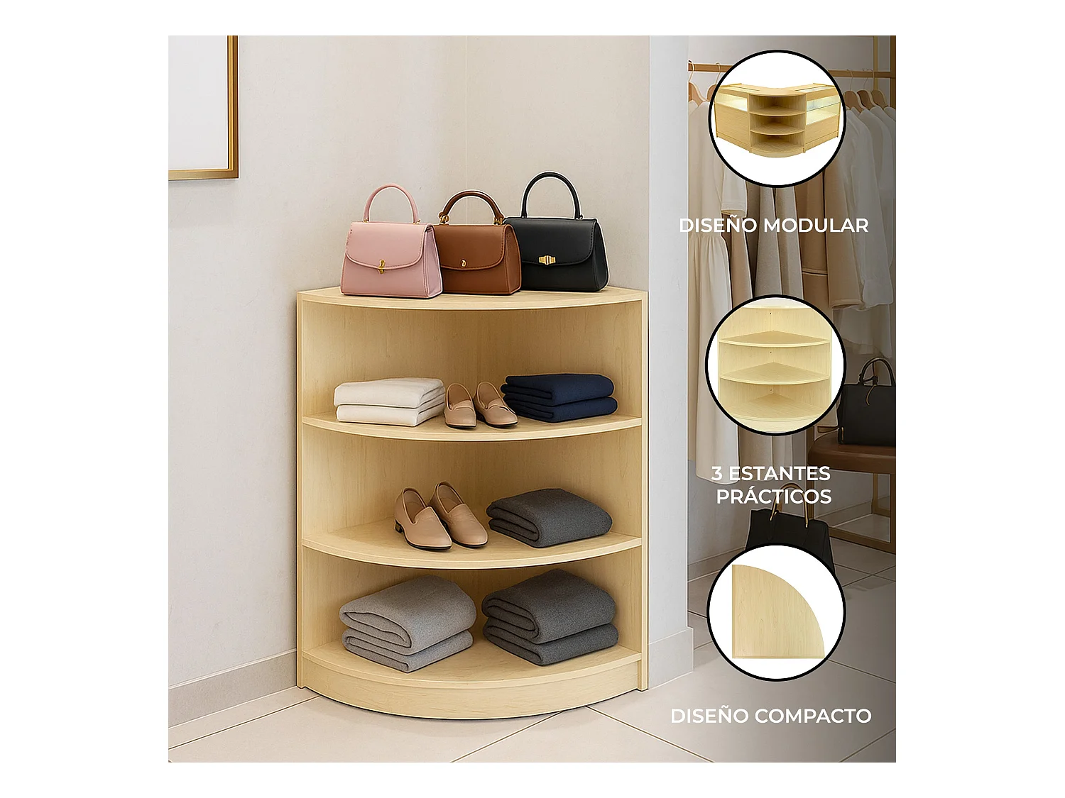 Eckiger Ladentresen LM60 – Ahorn