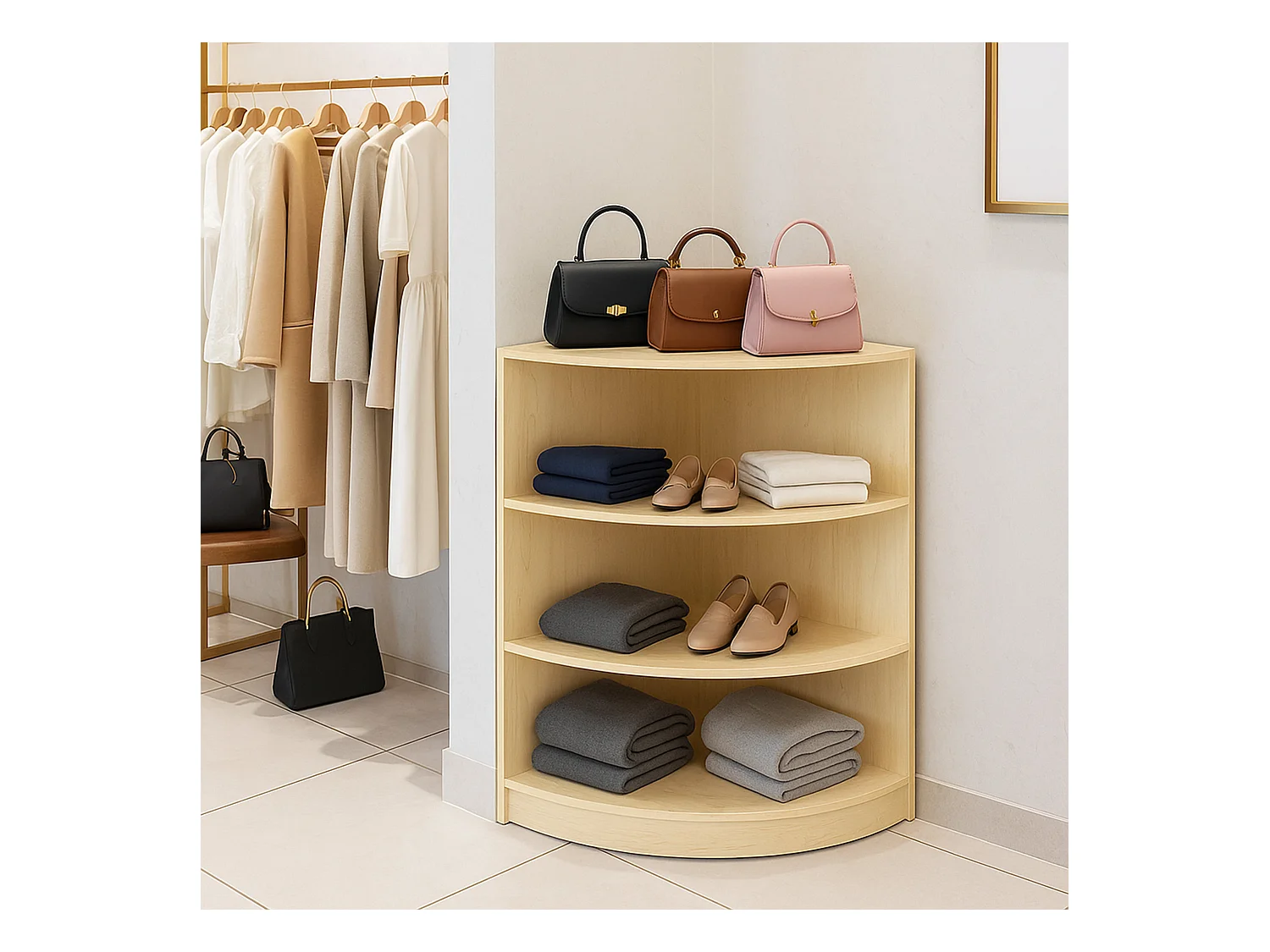 Eckiger Ladentresen LM60 – Ahorn