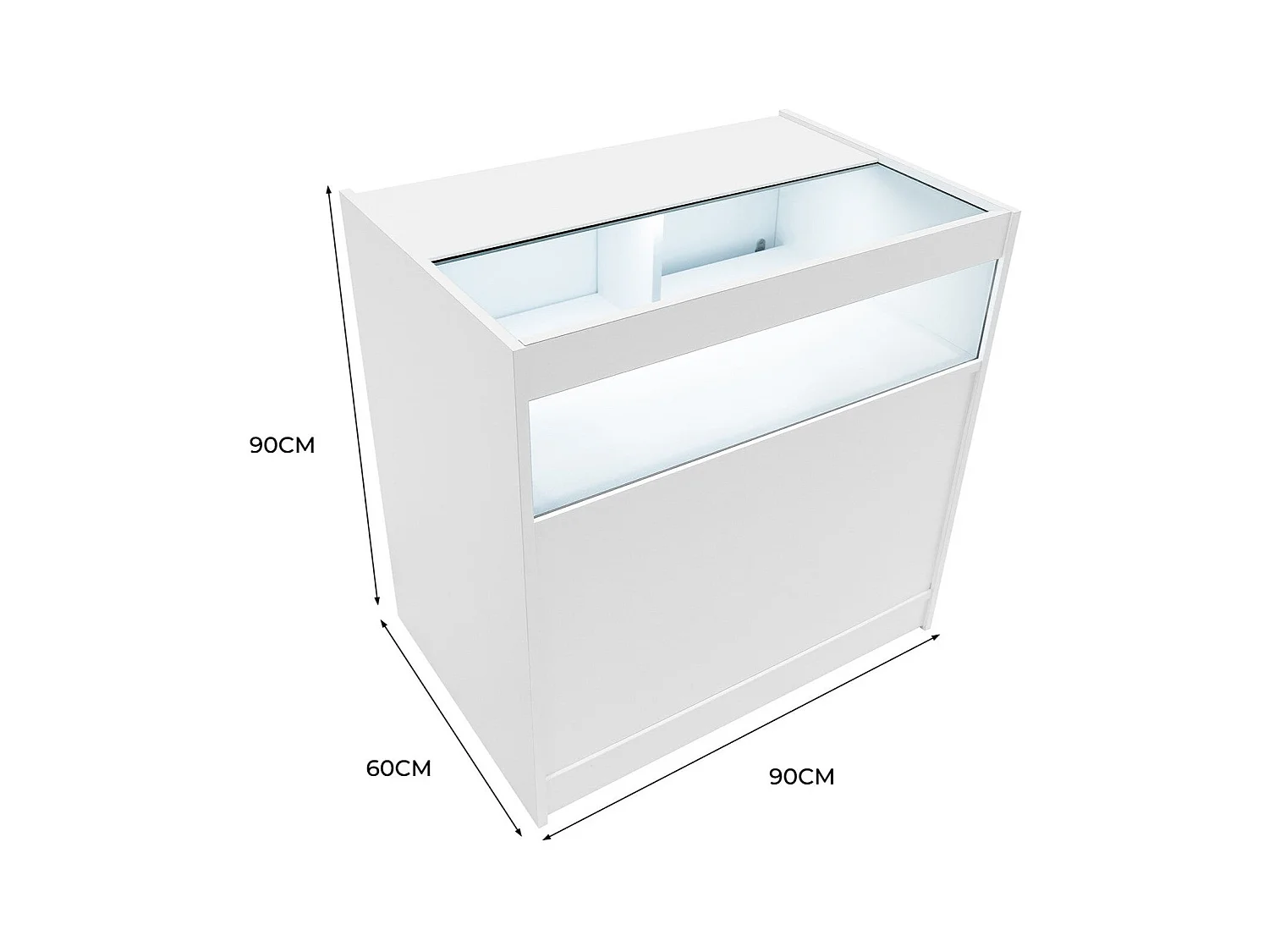 B900 LED-Ladentheke – Weiß