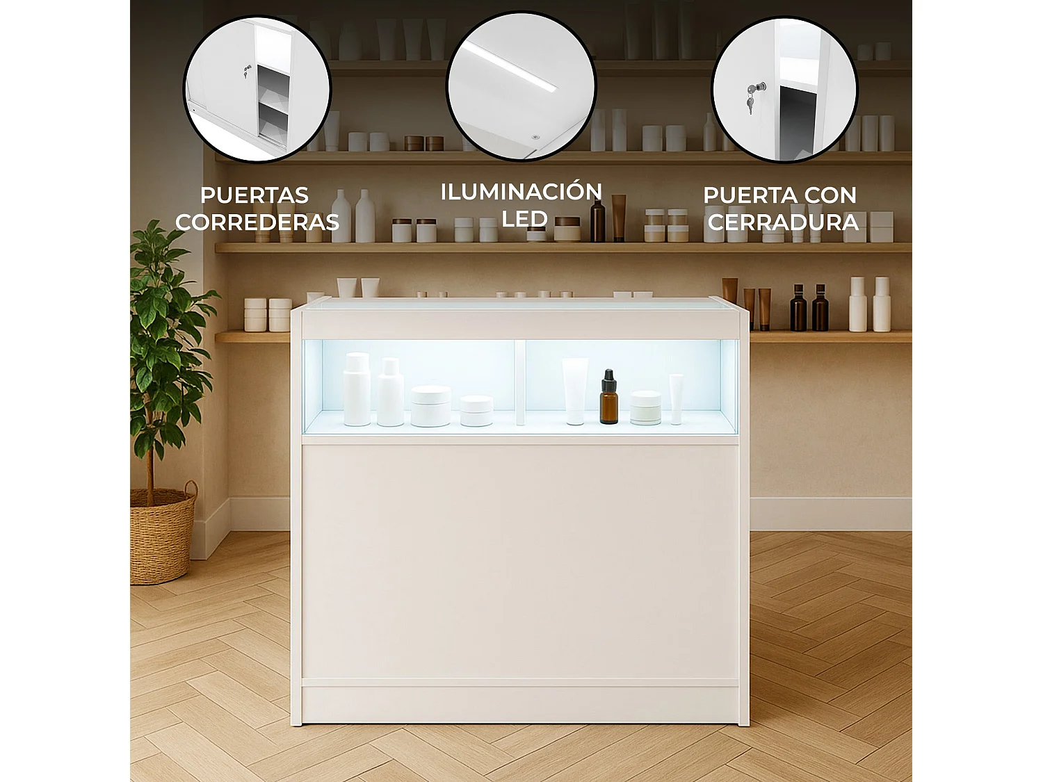 Lada sklepowa LED B900 - biała