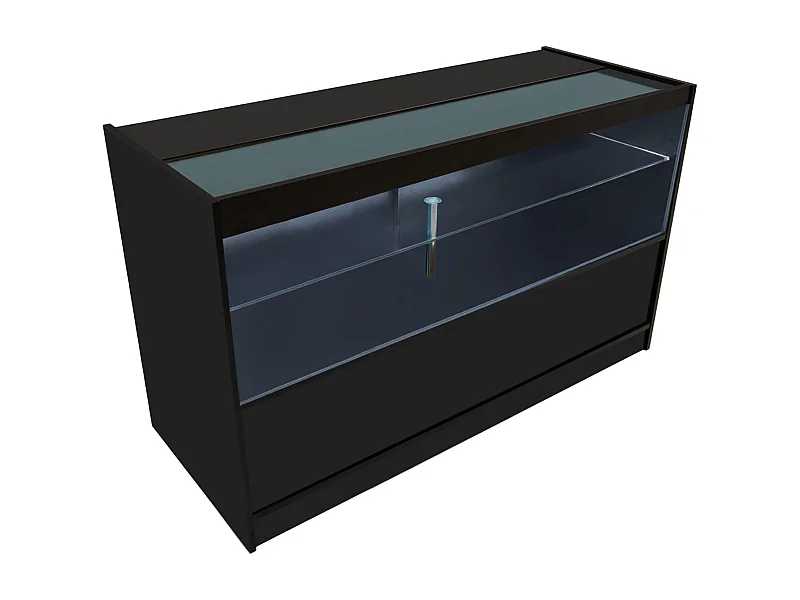 C1500 LED-Ladentheke – Schwarz