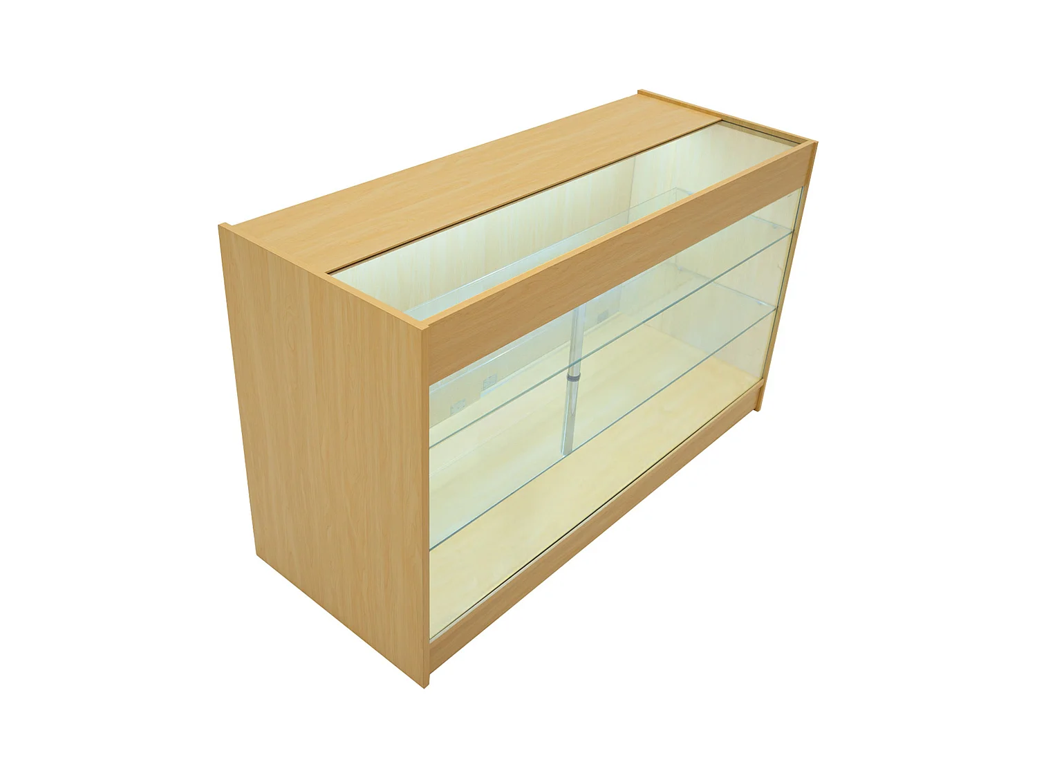 Mostrador Comercial con Luz LED K1500 150x60x90cm – Arce
