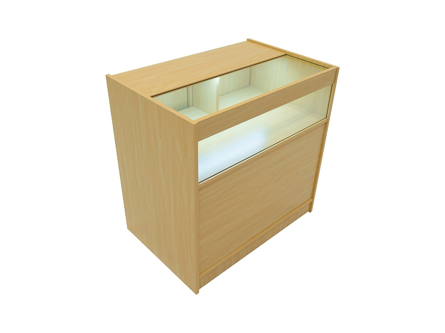 B900 LED-Ladentheke – Ahorn