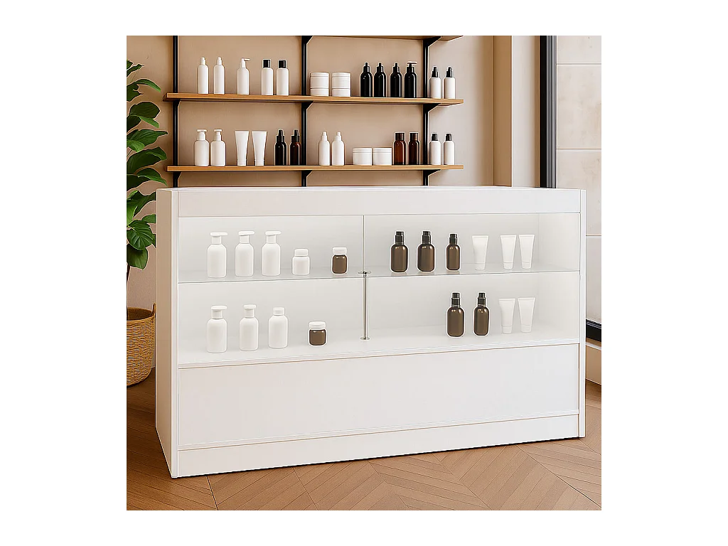 C1500 LED-Ladentheke – Weiß