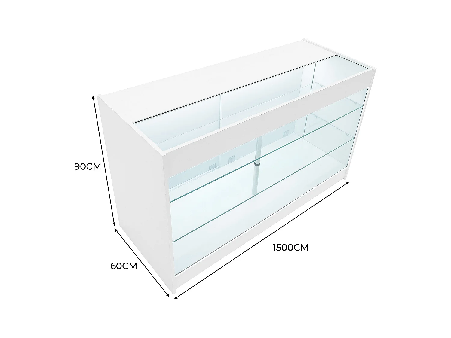 K1500 LED-Ladentheke – Weiß