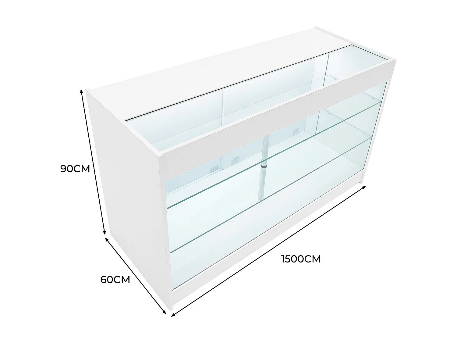 LED Detailhandel Winkel Toonbank K1500 - Wit