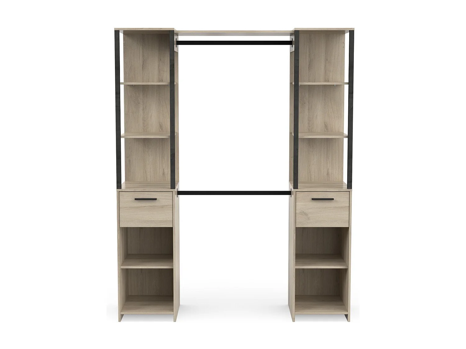 Kit dressing 2 colonnes, 1 tiroir et 3 rayons L37cm - GARY