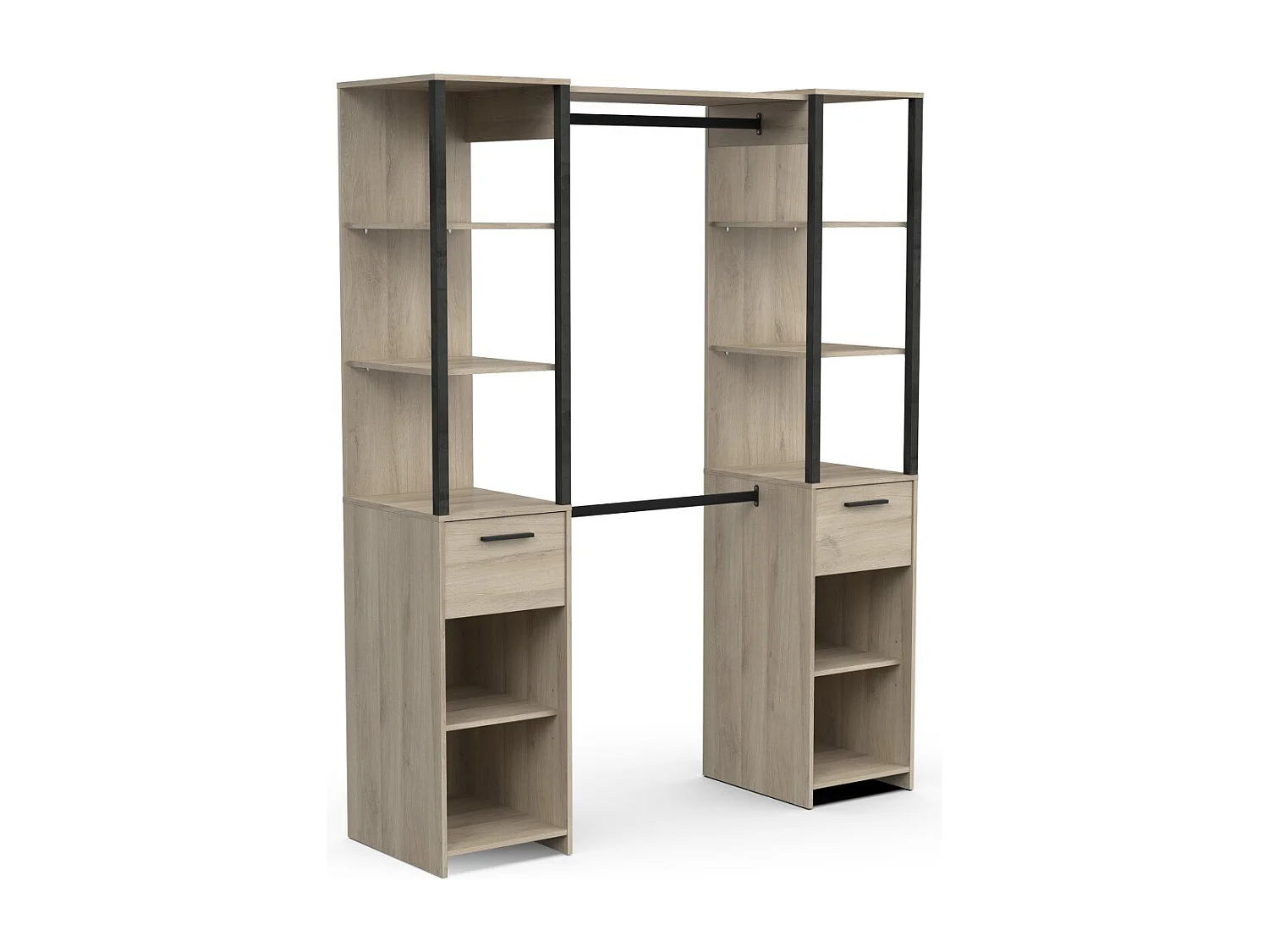 Kit dressing 2 colonnes, 1 tiroir et 3 rayons L37cm - GARY