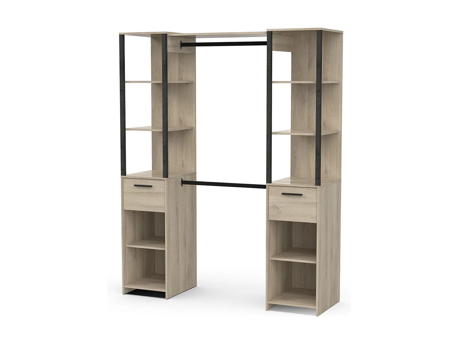 Kit dressing 2 colonnes, 1 tiroir et 3 rayons L37cm - GARY