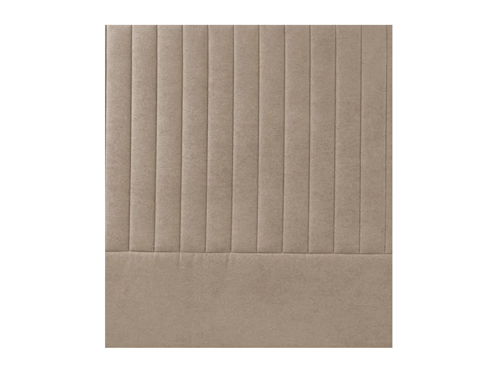 Cabecero de 120x160x6 cm tapizado en tela con diseño de rayas verticales en beige Artik