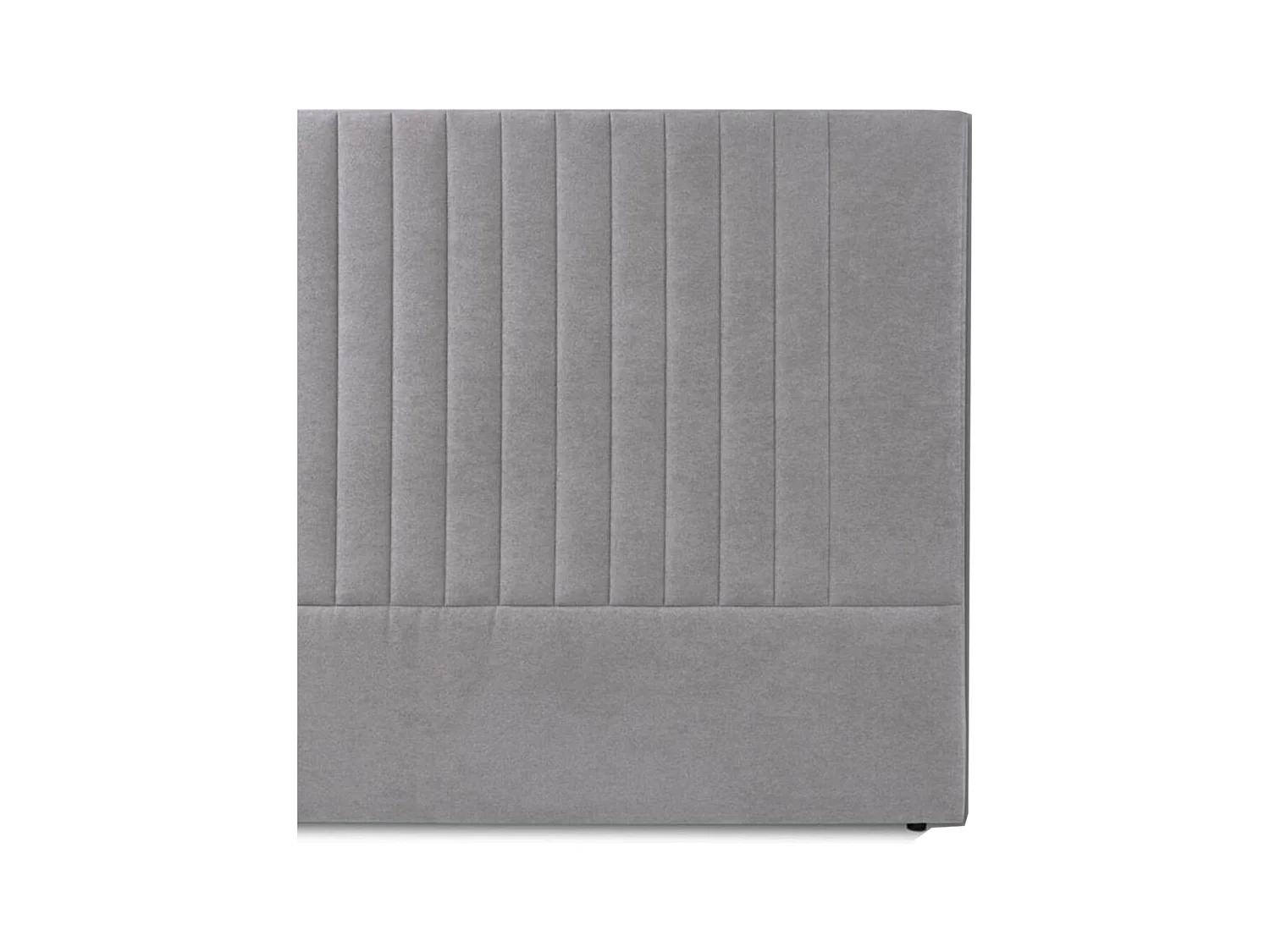 Cabecero de 120x160x6 cm tapizado en tela con diseño de rayas verticales en gris Artik