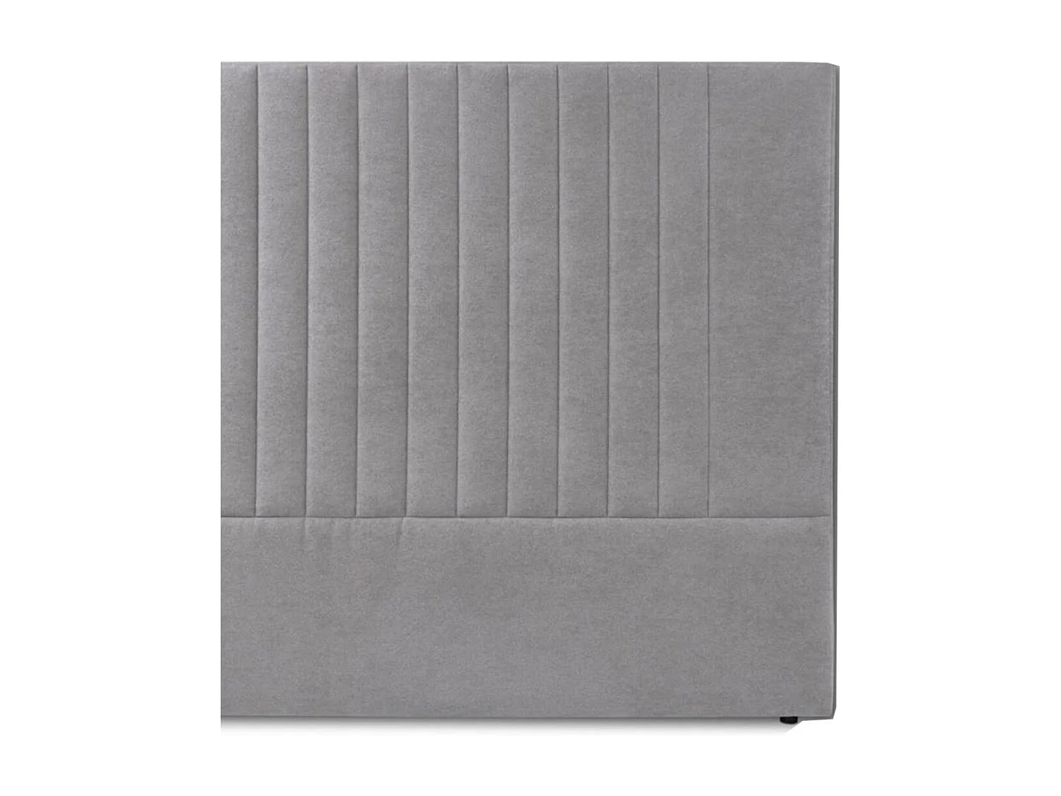 Cabecero de 120x160x6 cm tapizado en tela con diseño de rayas verticales en gris Artik