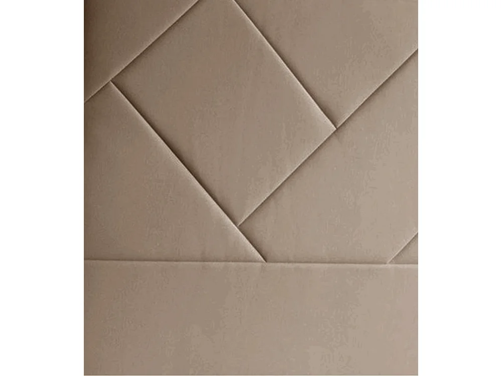 Cabecero de 120x160x6 cm tapizado en tela con diseño asimétrico en color beige Eupa