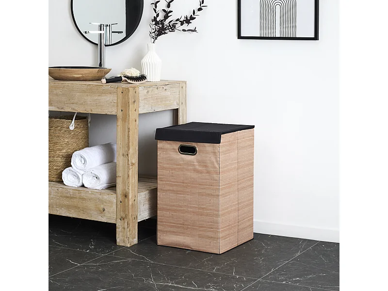 Panier A Linge 36x36x58cm Marron