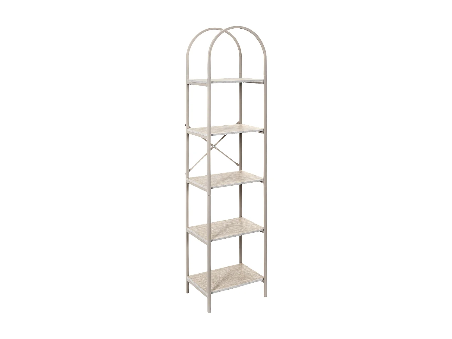 Etagere Arche 5 Niveaux Terra Nova Blanc, Beige