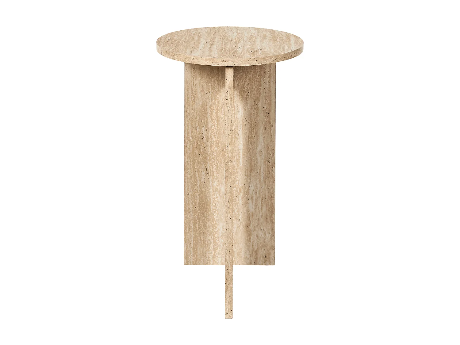 Table Appoint Pietra D30cm Blanc, Beige