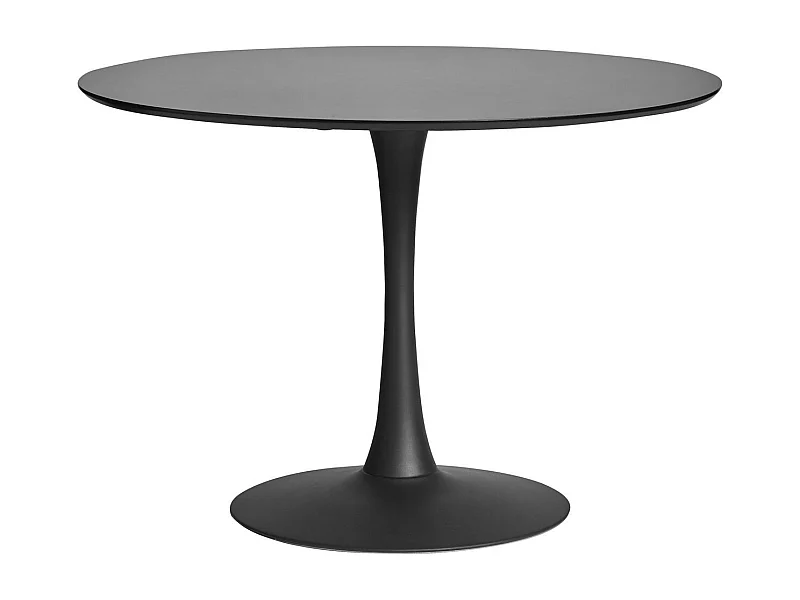 Table à manger ronde noire Ø 110 cm - Lilo