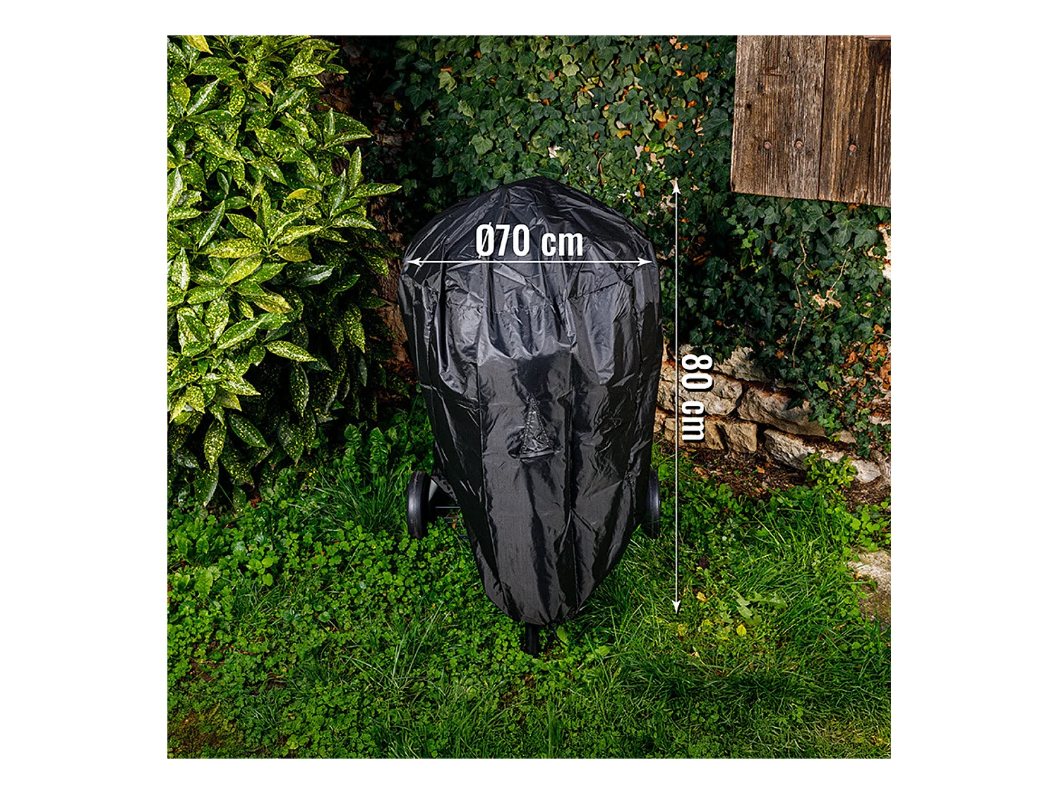 Afdekzeil Ø 70 x H 80 cm voor ronde barbecue