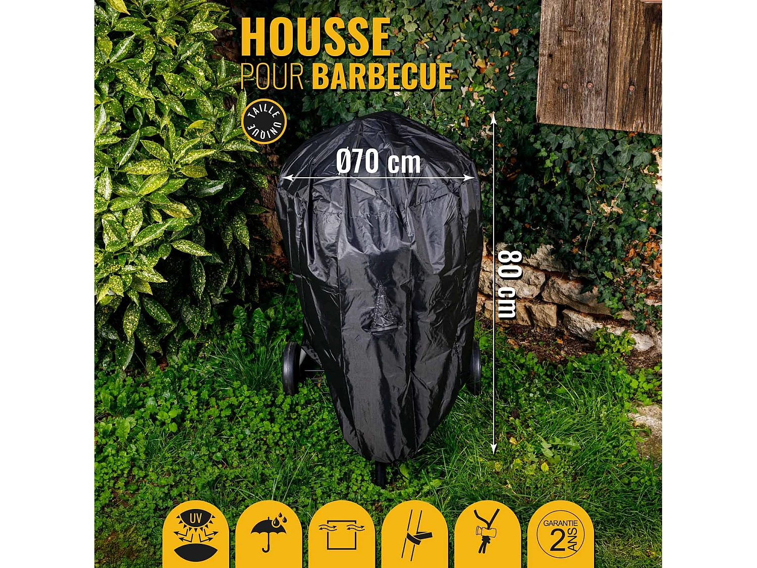 Hülle Ø 70 x H 80 cm für Rundgrill