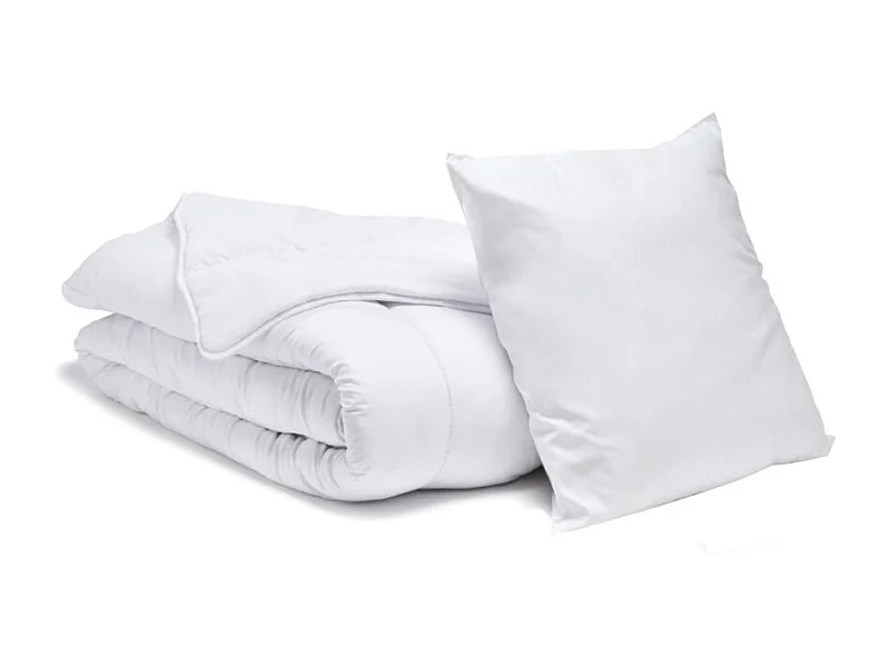 Pack Économique Couette Tempérée 140x200cm + 1 Oreiller Moelleux 60x60 cm