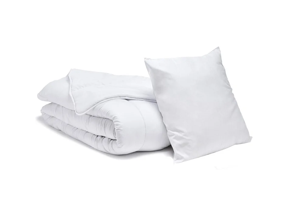 Pack Économique Couette Tempérée 140x200cm + 1 Oreiller Moelleux 60x60 cm
