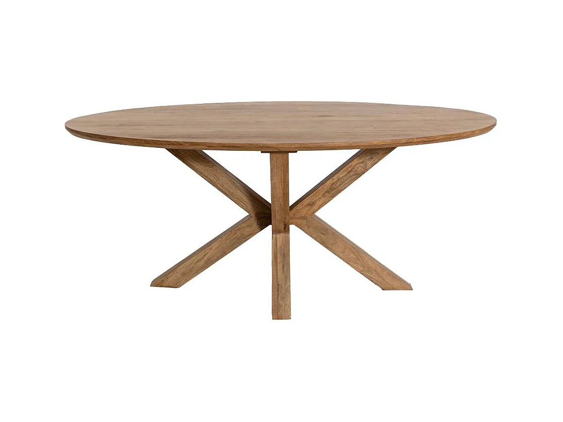 Table à manger ovale en bois de manguier Maloé