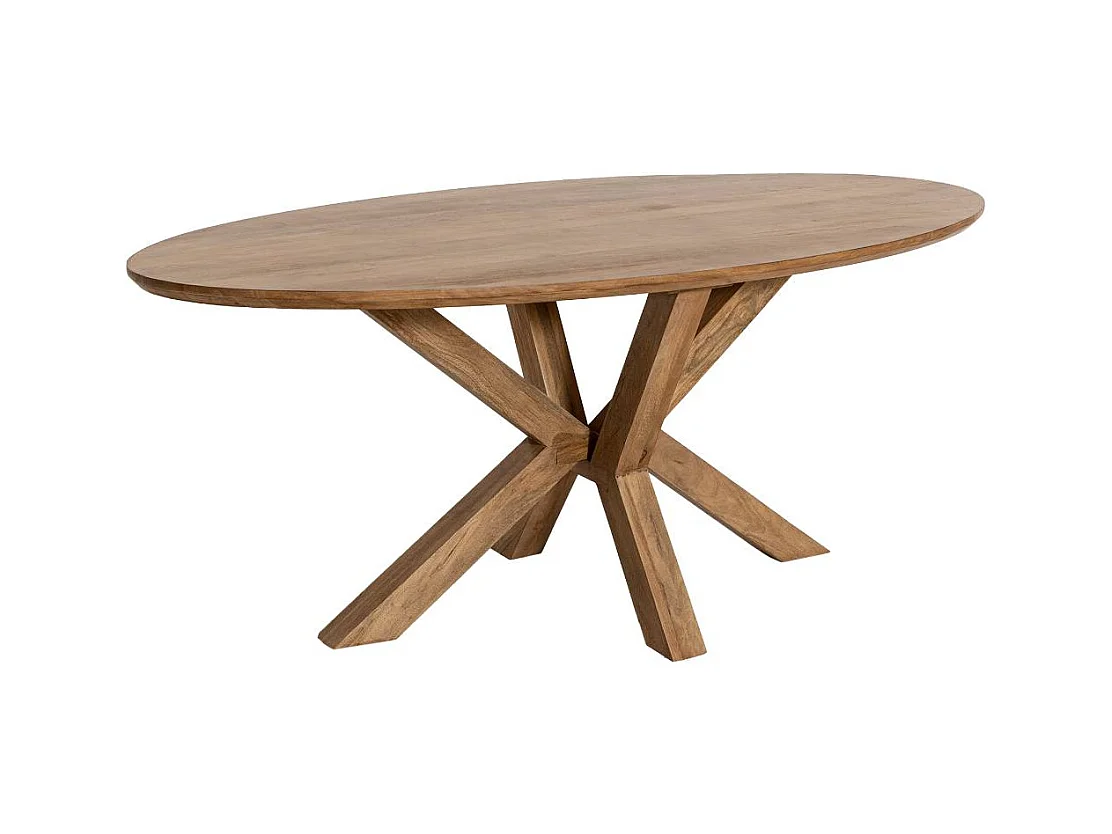 Table à manger ovale en bois de manguier Maloé