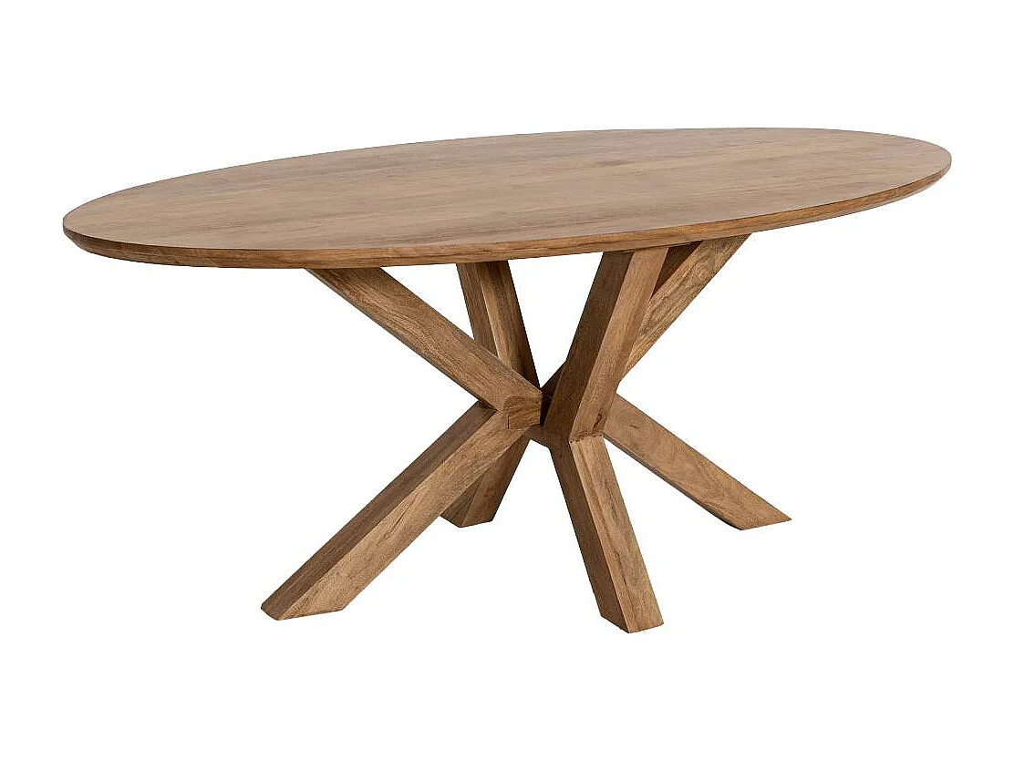 Table à manger ovale en bois de manguier Maloé