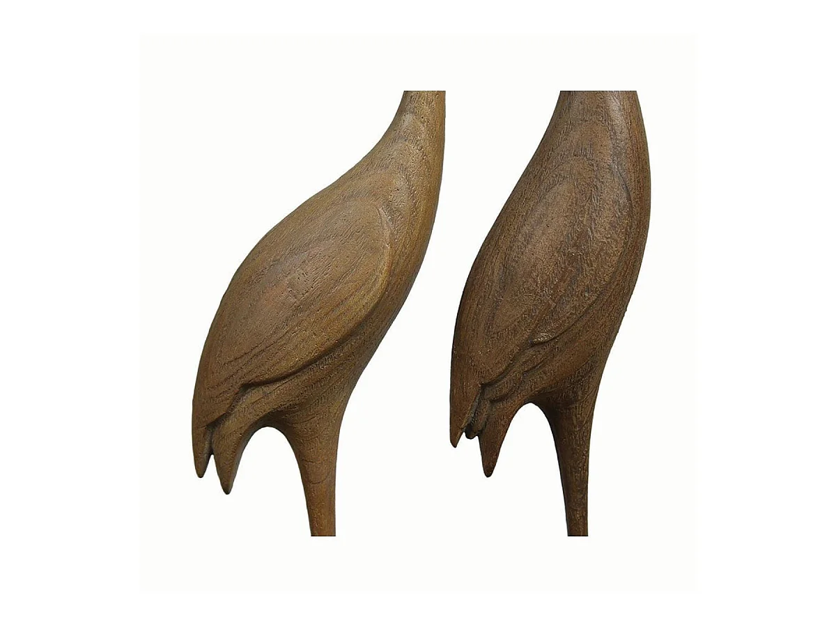 Statues duo oiseaux Résine Marron - Interior's