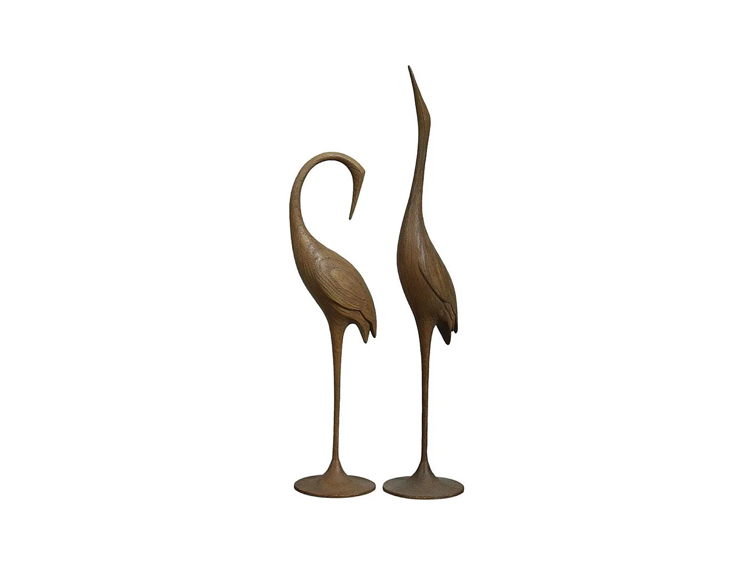 Statues duo oiseaux Résine Marron - Interior's