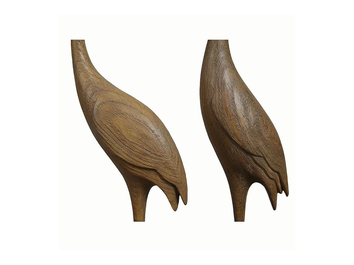 Statues duo oiseaux Résine Marron - Interior's