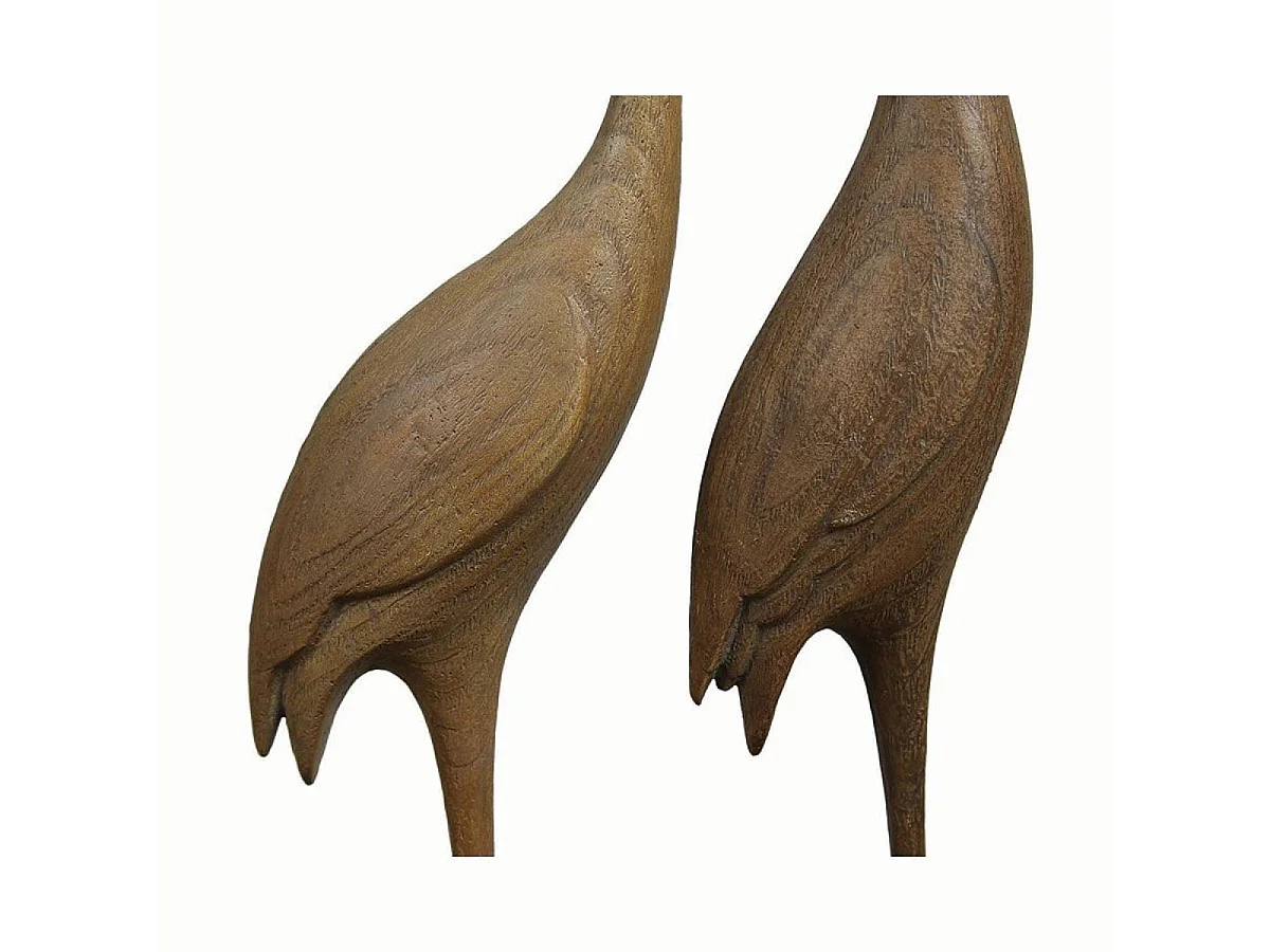 Statues duo oiseaux Résine Marron - Interior's